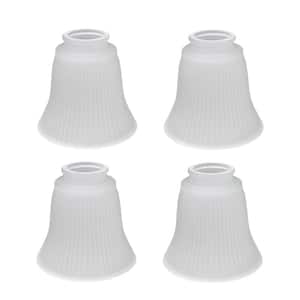 4-5/8 in. Frosted Ribbed Ceiling Fan Replacement Glass Shade (4-Pack)