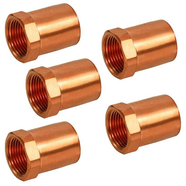 PLUMBFLEX 3/8 in. Copper Female Adapter Fitting with FTG x FIP Connection (5-Pack)