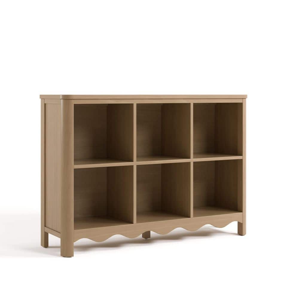 Casablanca 44.96 in. Wide Driftwood 6 Shelves Transitional Bookcase
