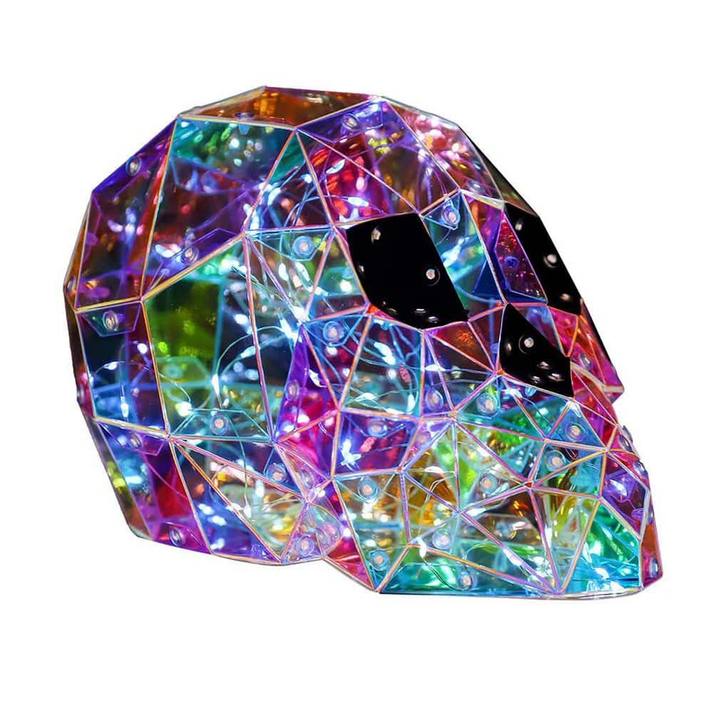 Prismatic Rainbow Horror Skull LED Light 22Lamps-015 - The Home Depot