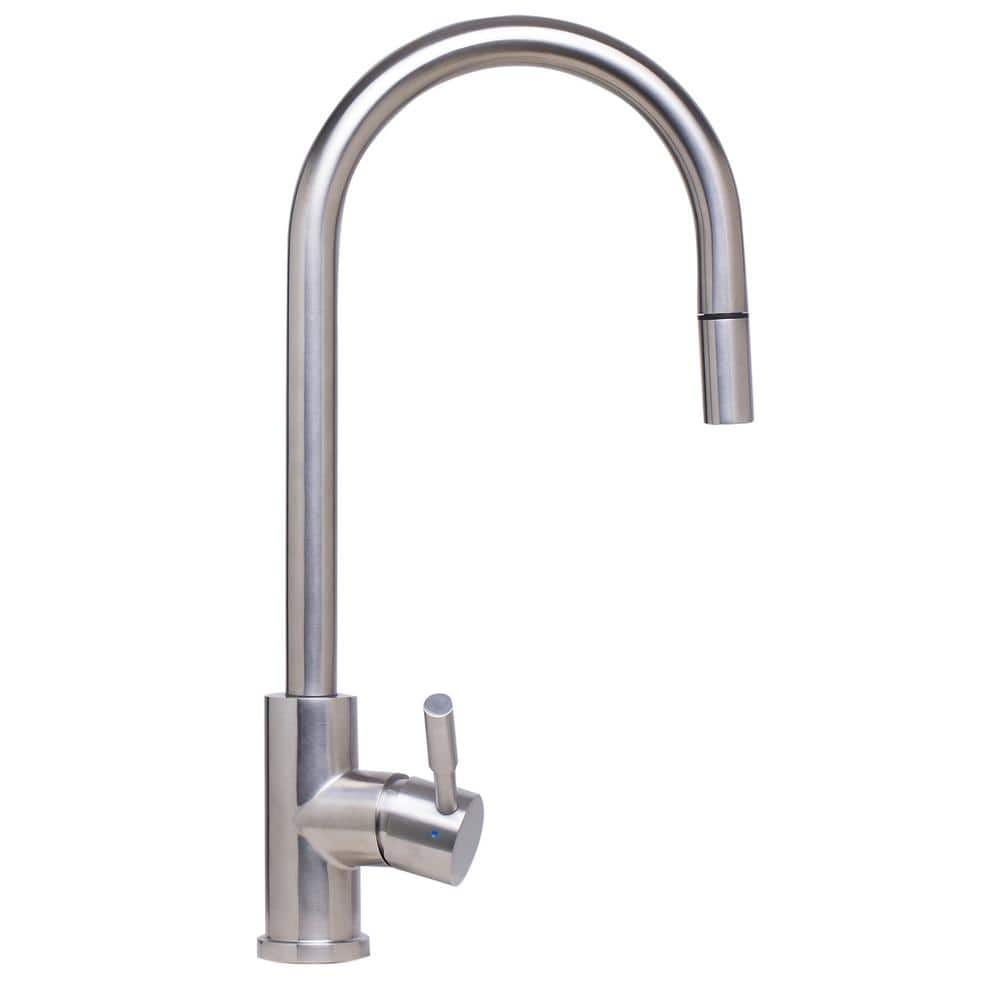 Brushed Stainless Steel Pull Down Kitchen Faucet with Spray