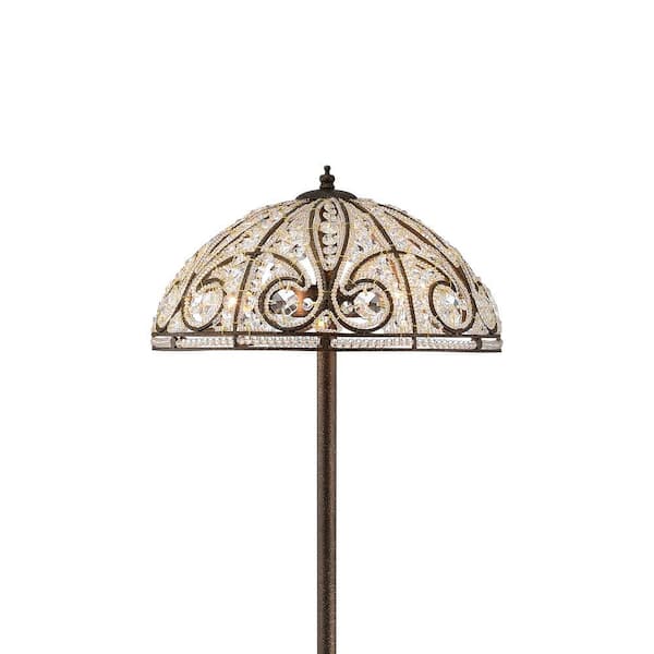 Warehouse of Tiffany Pronima 9 in. 2-Light Bronze Indoor Standard