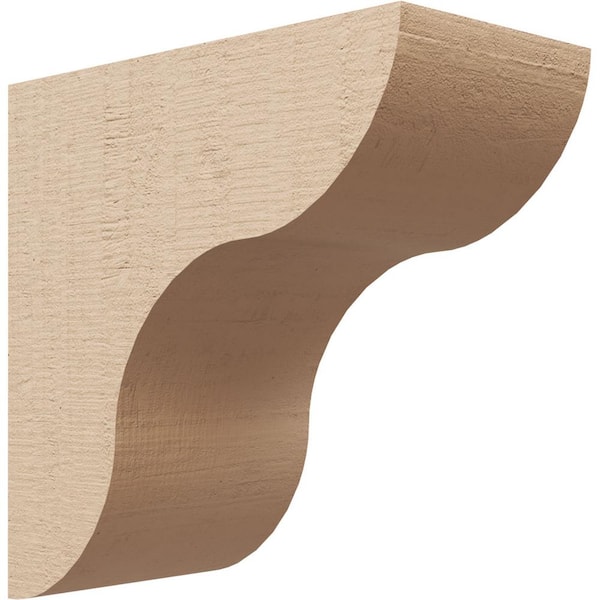 Ekena Millwork 5 in. x 10 in. x 10 in. Series 1 Classic Carmel Rough Cedar Woodgrain Timberthane Polyurethane Corbel, Primed Tan