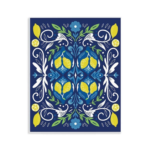 Stupell Industries Mosaic Floral Pattern by Louise Allen Designs Unframed Food Graphic Art Print 14 in. x 11 in.