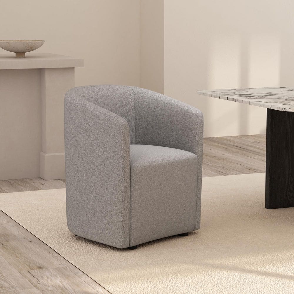 Hearth Contemporary Modern Light Gray Tweed Fabric Upholstered Dining Armchair price history on PriceWatchPro