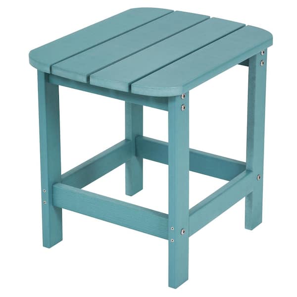 Wildaven HIPS Plastic Lake Blue Outdoor Patio Side Table