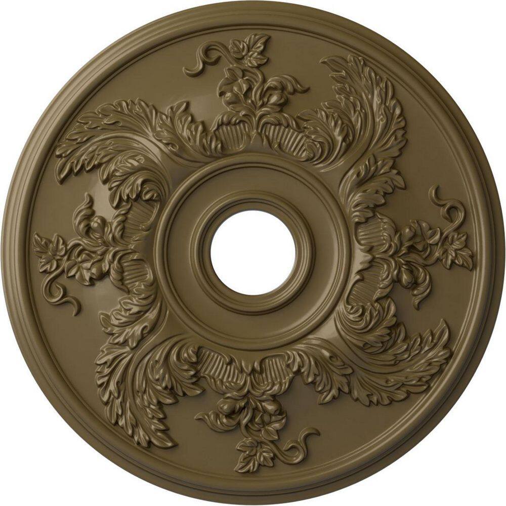 Hand-Painted Mississippi Mud Acanthus Twist Ceiling Medallion