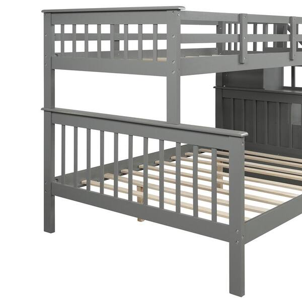 Eer Gray Twin Over Full Bunk Bed, Argos Home Heavy Duty Bunk Bed Frame Grey