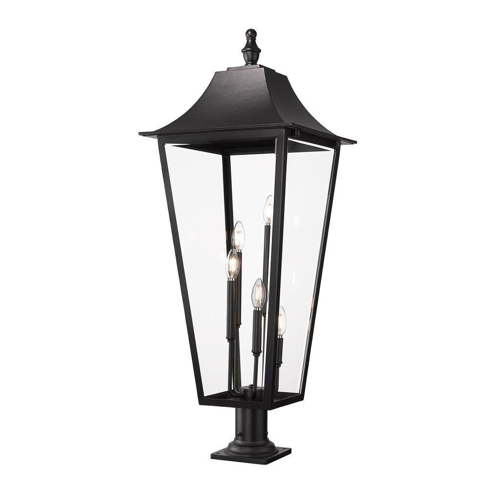 Gannon 42.25 in. 5-Light Black Stainless Steel Hardwired Outdoor Marine Gra