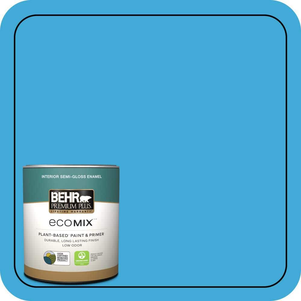 1 qt. #550B-5 Windjammer Semi-Gloss Enamel EcoMix Plant-Based Interior Paint & Primer price history on PriceWatchPro