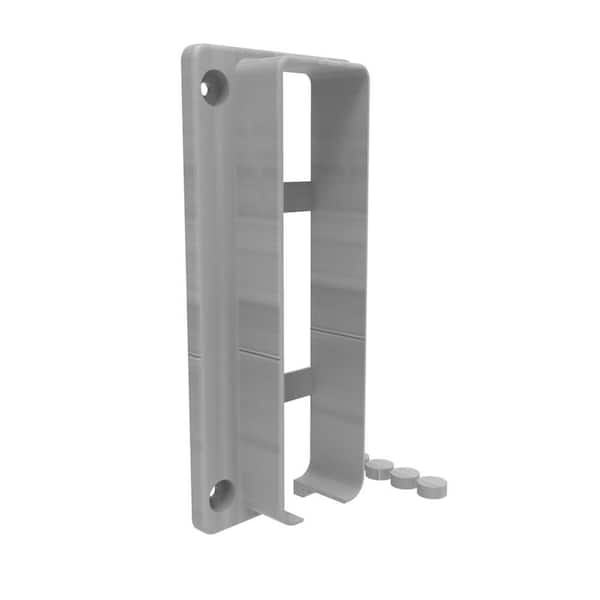 Woodgrain Gray Vinyl Fence Transition Fence Post Bracket