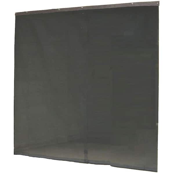 Instant Screen 120 in. x 96 in. Black Garage Screen Door with Hardware and Roll-Up Accessory