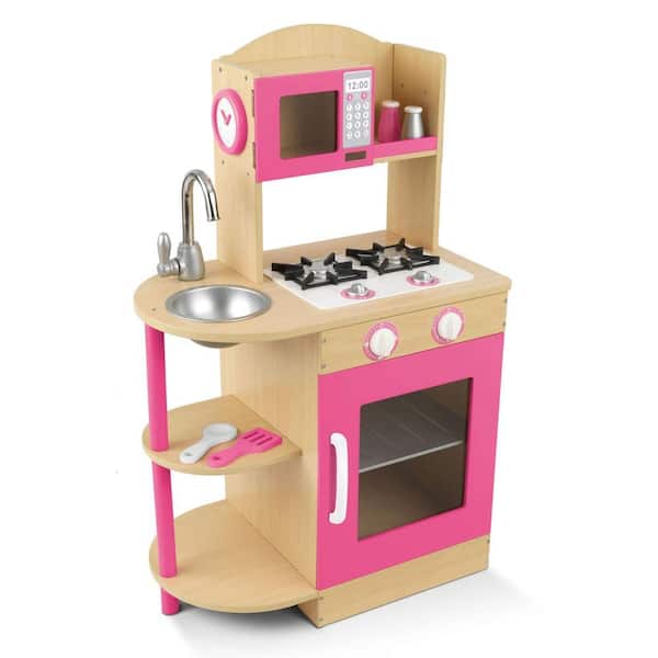 KidKraft Pink Wooden Kitchen Playset
