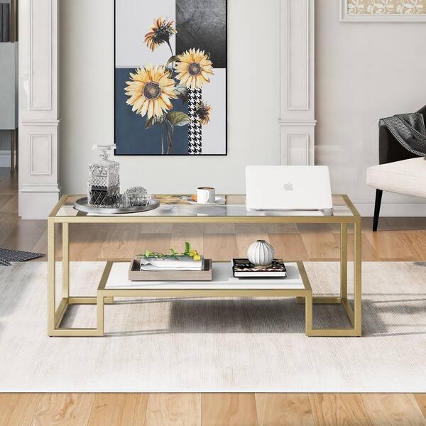 imel glass top frame end table