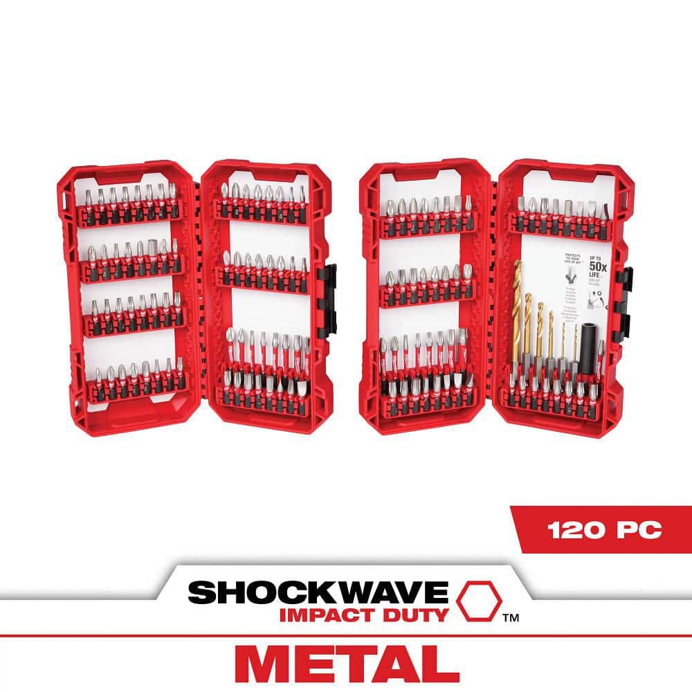 Milwaukee SHOCKWAVE Impact Duty Alloy Steel Screw Driver Bit Set (45-Piece) 48-32-4023