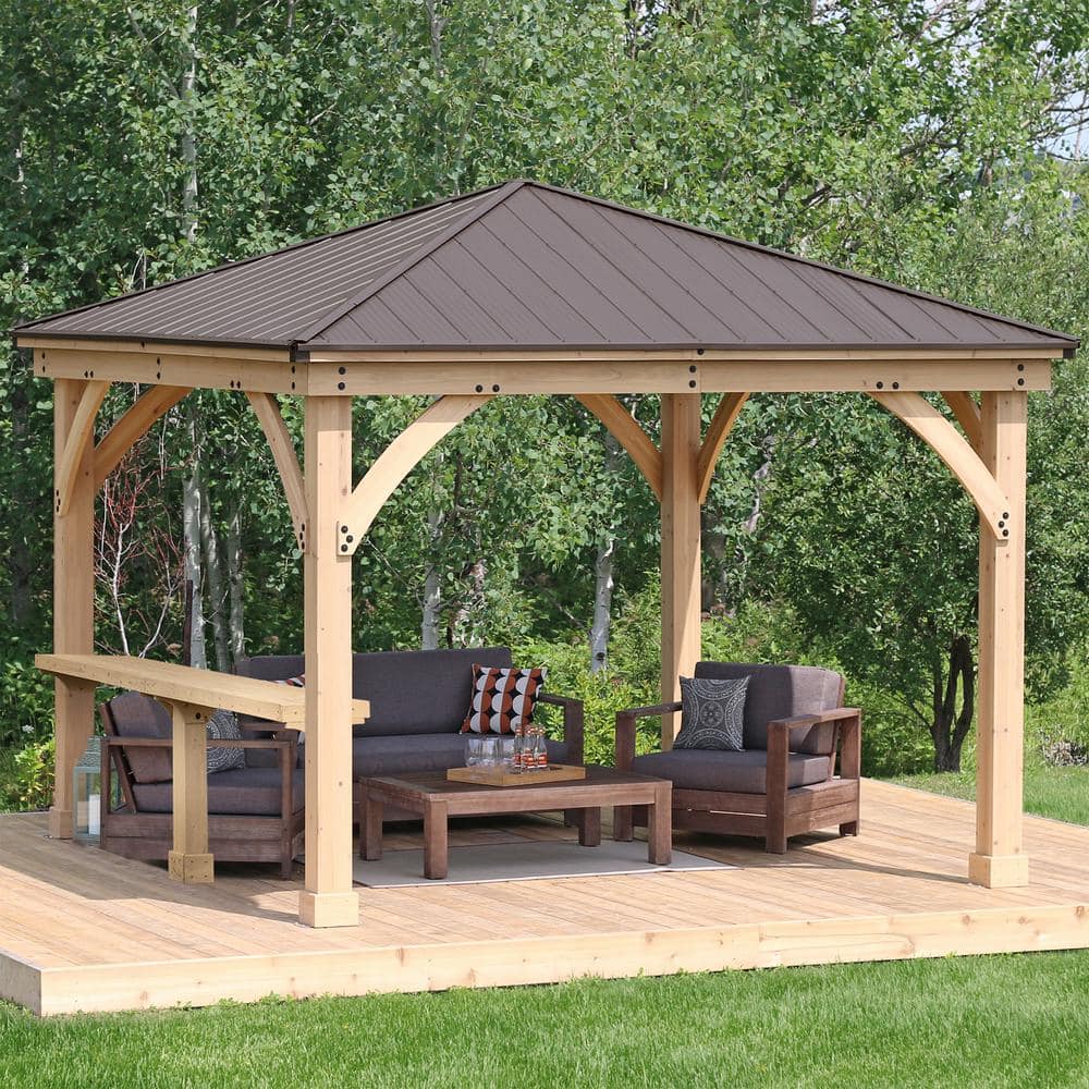 Yardistry Meridian 12 ft. x 12 ft. Premium Cedar Outdoor Patio Shade