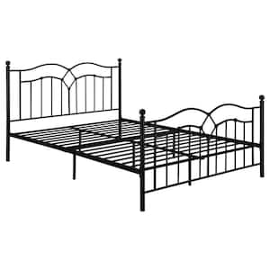 Klossen Black Metal Frame Queen Platform Bed