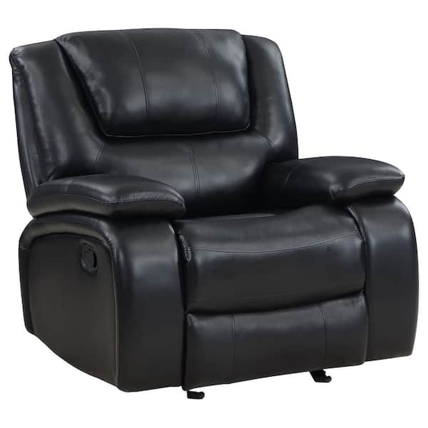 Coaster Camila Black Upholstered Glider Recliner Chair