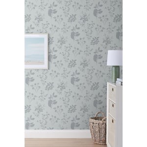 Cameilla Silhouette Gray Peel and Stick Removable Wallpaper Panel (covers approx. 26 sq. ft.)