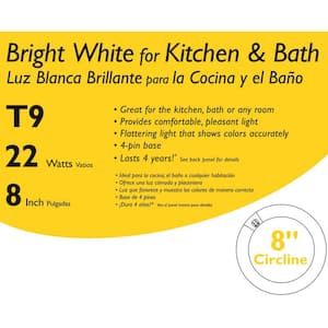 22-Watt 8 in. Linear T9 Circline Fluorescent Tube Light Bulb Bright White (3000K) (12-Pack)