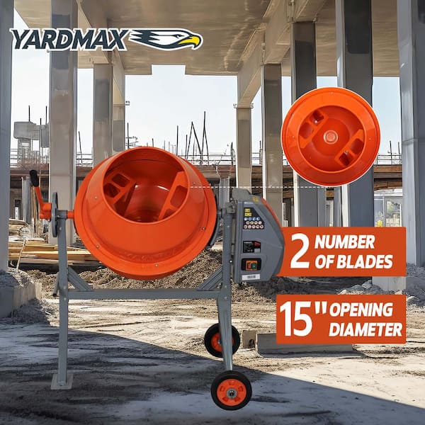 Tidoin 5.0 cu.ft. Portable Concrete Mixer, Electric Cement