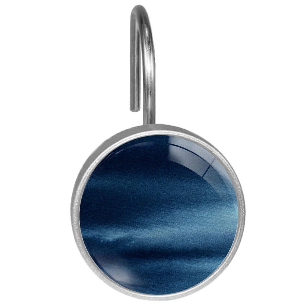 Navy Blue Rustproof Crystal Glass and Stainless Steel Shower Curtain Hooks, Set of 12 for Curtain Rods price history on PriceWatchPro