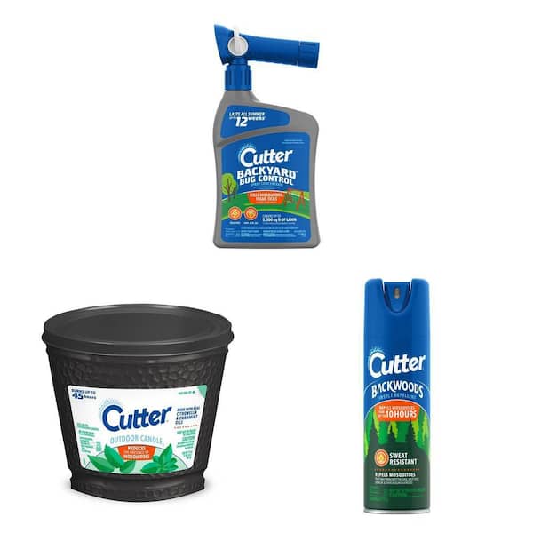 17 oz. Citronella Candle, 6 oz. Insect Repellent Spray and 32 oz. Bug Control Concentrate Combo