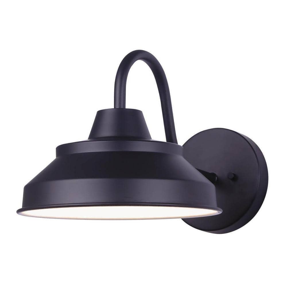 CANARM 1Light Black LED Outdoor Barn Light Sconce LBL167A10WACBK The