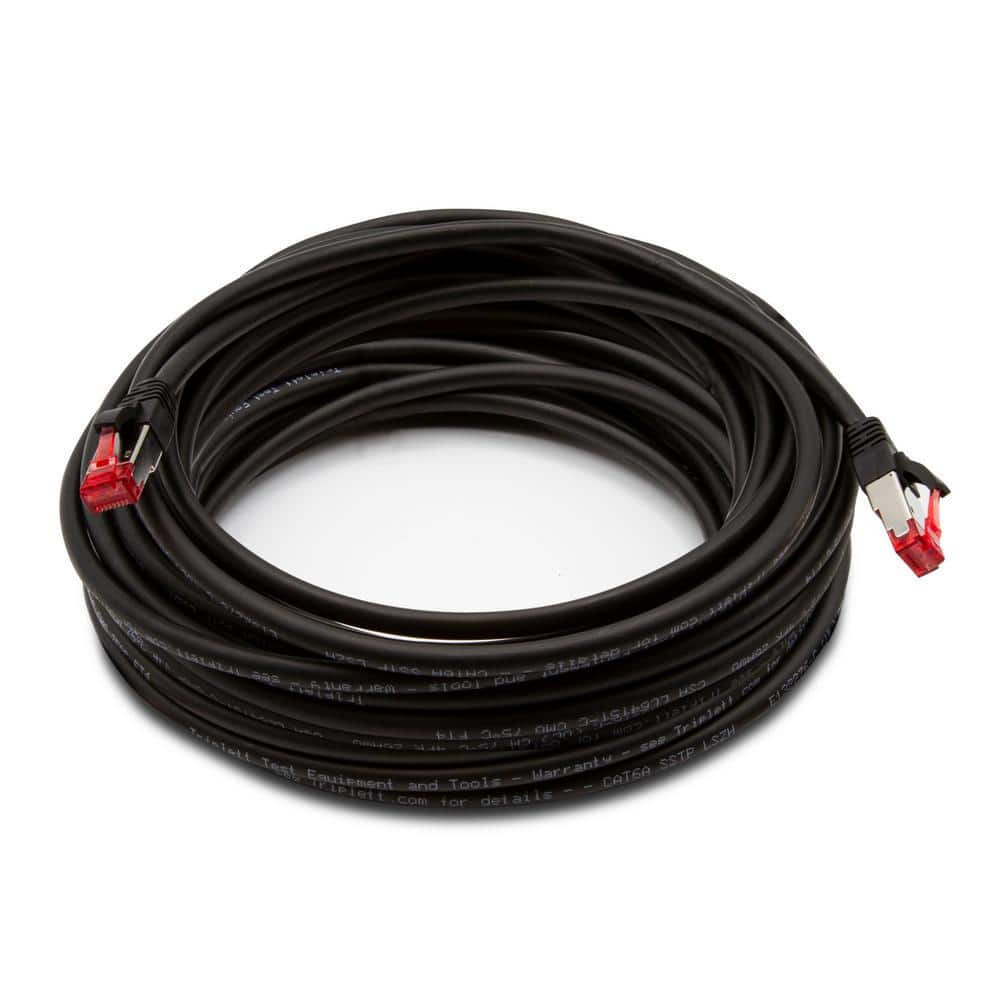 Extension cable RJ45 / LAN Cat.6 SSTP color black and length 1m