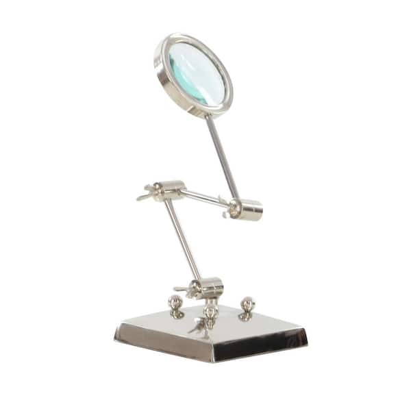 VEVOR Magnifying Glass with Light and Stand, 5X Magnifying Lamp, 4.3 in. Glass Lens, Base and Clamp 2-in-1 Desk Magnifier