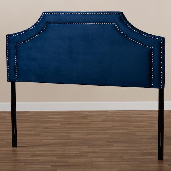 Baxton Studio Avignon Royal Blue Queen Headboard 155 9329 HD The