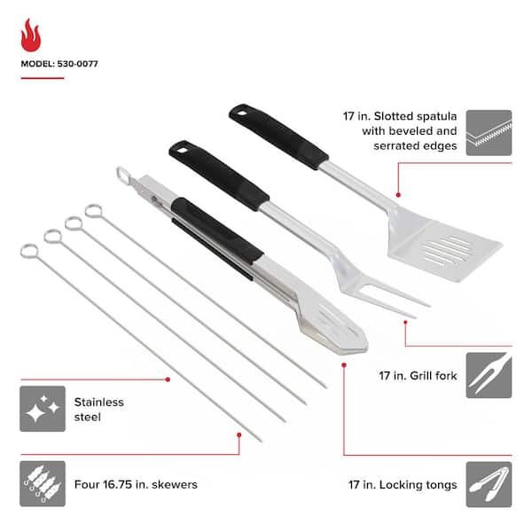 7 Piece Stainless Steel Grilling Set