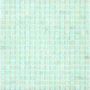 Skosh Glossy Ice Green 11.6 in. x 11.6 in. Glass Mosaic Wall and Floor Tile (18.69 sq. ft./case) (20-pack)