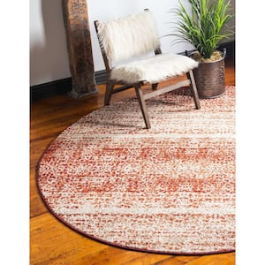 Autumn Traditions Terracotta 8' 0 x 8' 0 Round Rug