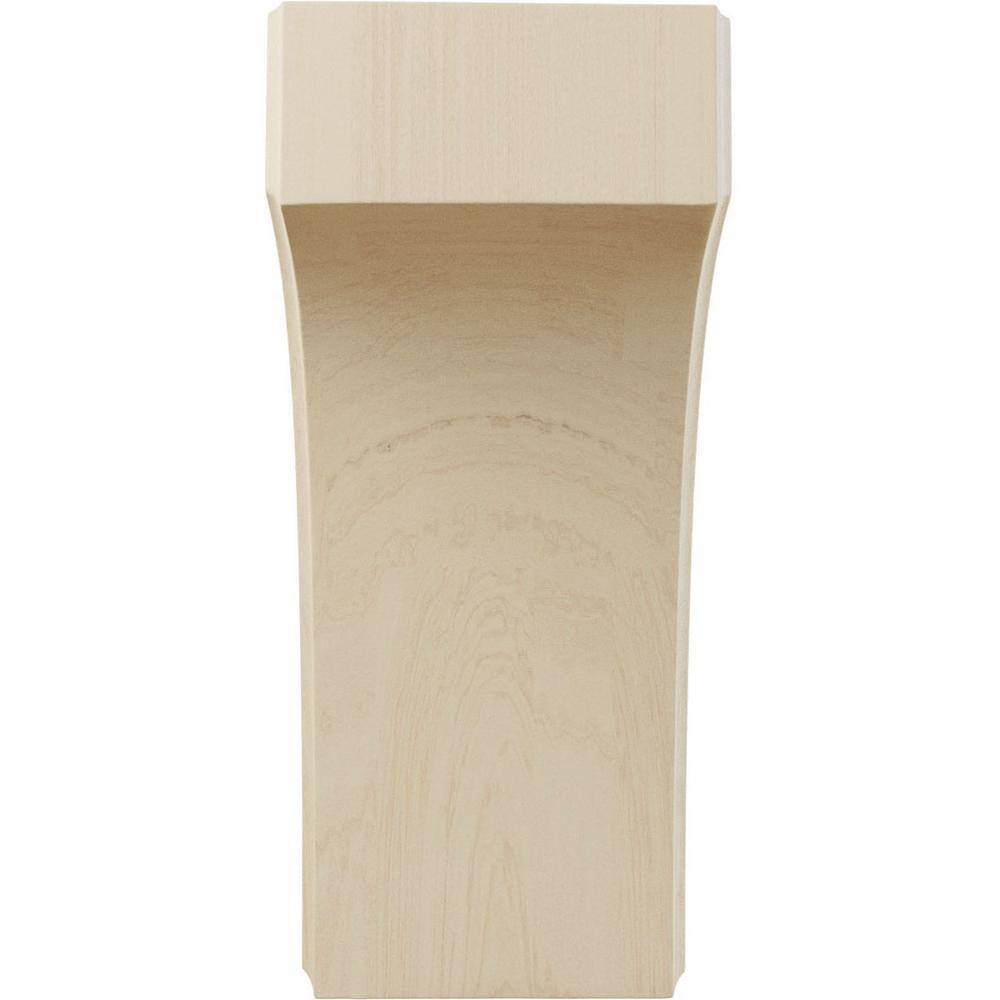 Unfinished Rubberwood Clarksville Corbel 3.5"W x 4"D x 8"H