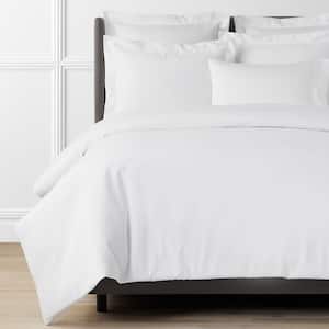 Legends Hotel White 450-Thread Count Wrinkle-Free Supima Cotton Sateen Twin Duvet Cover