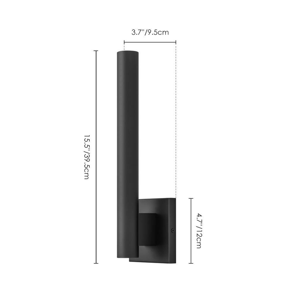 Modern Black Metal Cylinder LED Wall Sconce