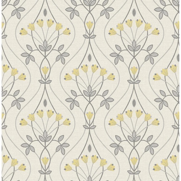 NuWallpaper Grey Wilder Peel and Stick Wallpaper NUS4986 - The