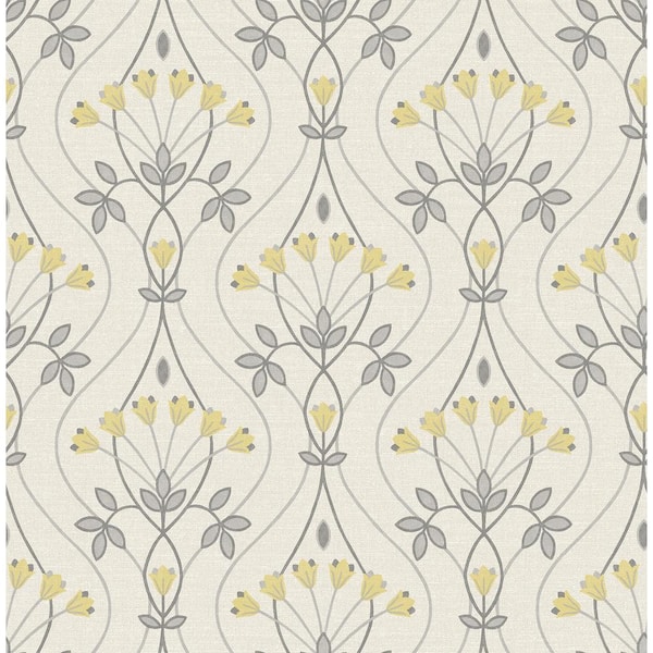 NuWallpaper Grey Wilder Peel and Stick Wallpaper Sample