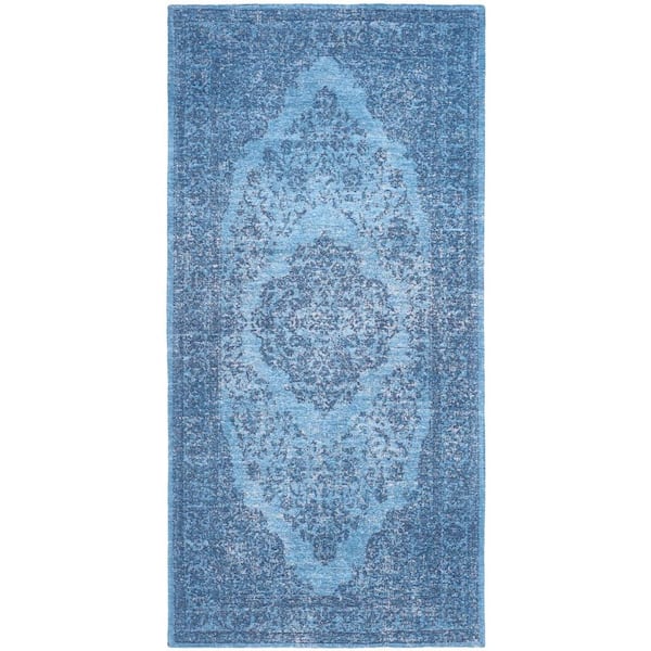 SAFAVIEH Classic Vintage Blue 2 ft. x 5 ft. Border Area Rug
