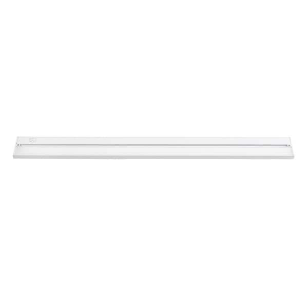 Riley 4 in. Hardwired White Integrated LED Under Cabinet Light with White Acrylic Shade