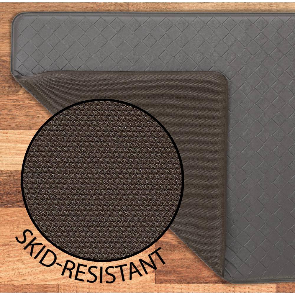Charcoal Foam Anti-Fatigue Kitchen Mat, 17.5" x 60"