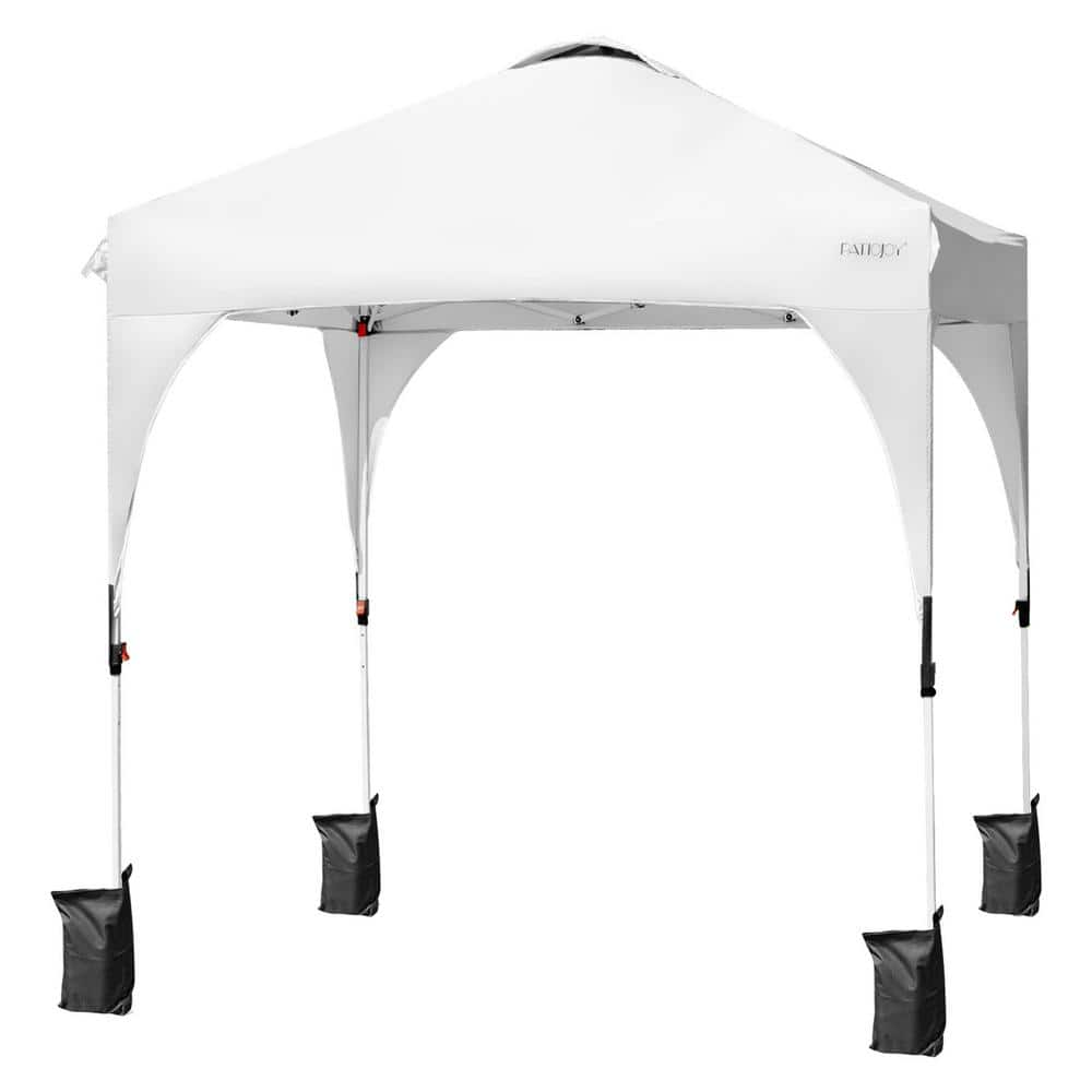 Gymax 6.6 Ft. X 6.6 Ft. Pop Up Canopy Tent Shelter Height Adjustable ...