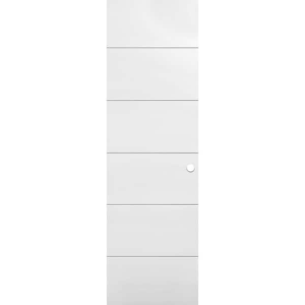 Masonite 24 in. x 80 in. Melrose Primed Hollow Core Composite Interior Door Slab with Bore