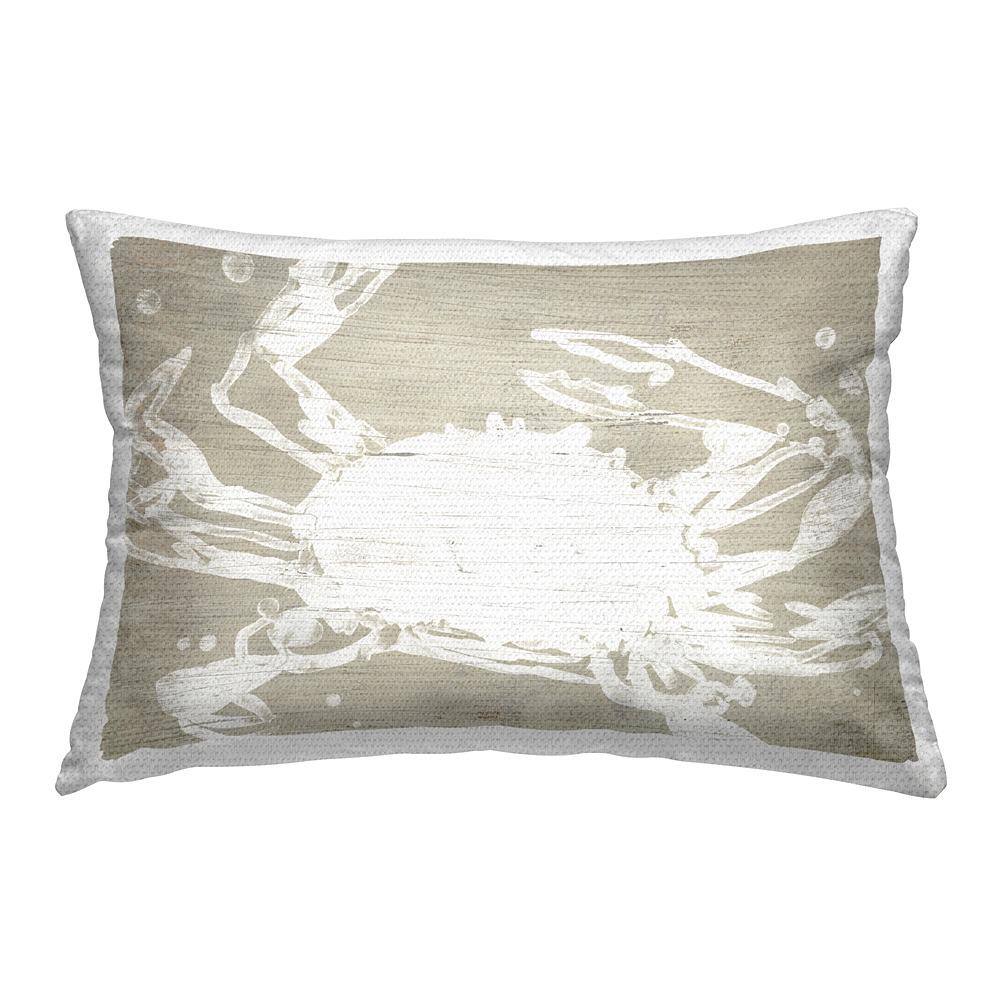 Rustic Crab Pattern Brown Rectangular Outdoor Throw Pillow price history on PriceWatchPro