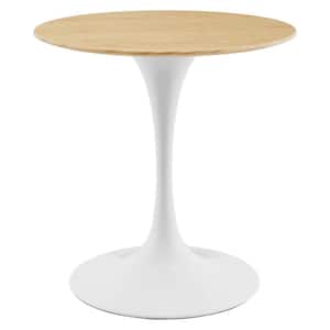 Lippa 28 in. Dining Table in White Natural