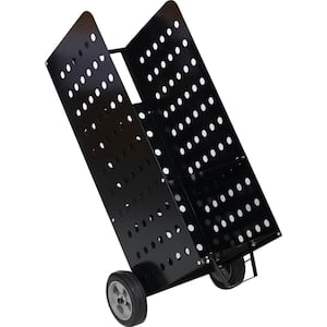 200 lbs., Black Metal Heavy Duty Rolling Cart Outdoor Serving Cart