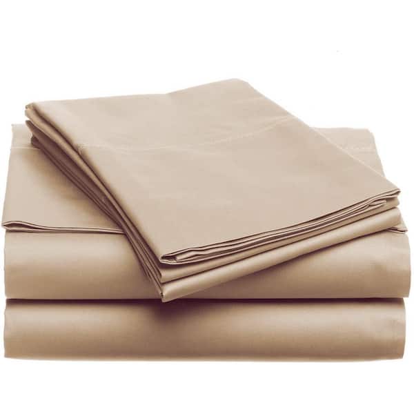 Unbranded 4-Piece Khaki Queen Sheet Set