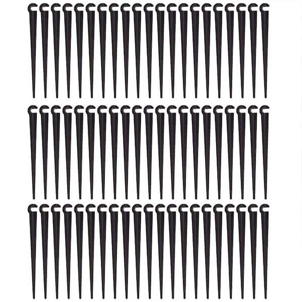 200-Pack 1/4 in. Drip Irrigation Support Stakes, Hose Holder for Garden, Lawn, and Flower Beds