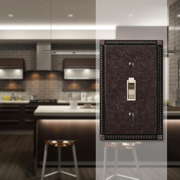 Bronze 1-Gang Toggle Wall Plate (1-Pack)